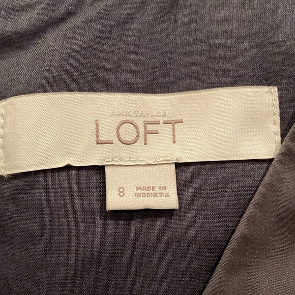 Loft Brown Cotton Dress Size 8 - Picture 7 of 14